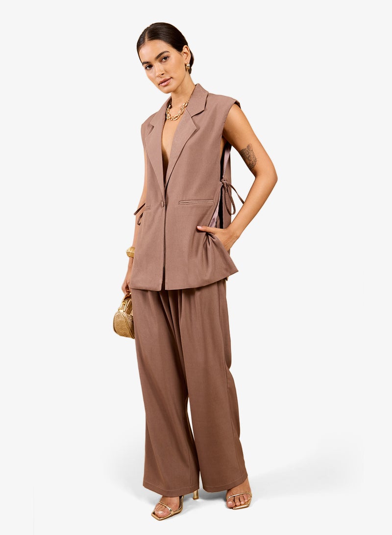 Little Mistress Mink Tie Waistcoat - Image 4